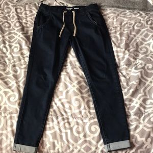 Denim joggers for women